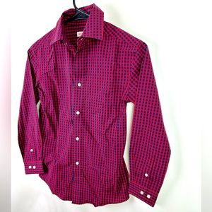 Boys long sleeve shirt cat and jack primary color red previously loved Sz8/10